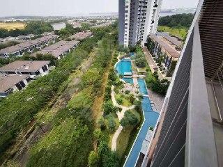 water edge  condominium 1206 square feet builtup rent price rm 2,000 on permas jaya #3993