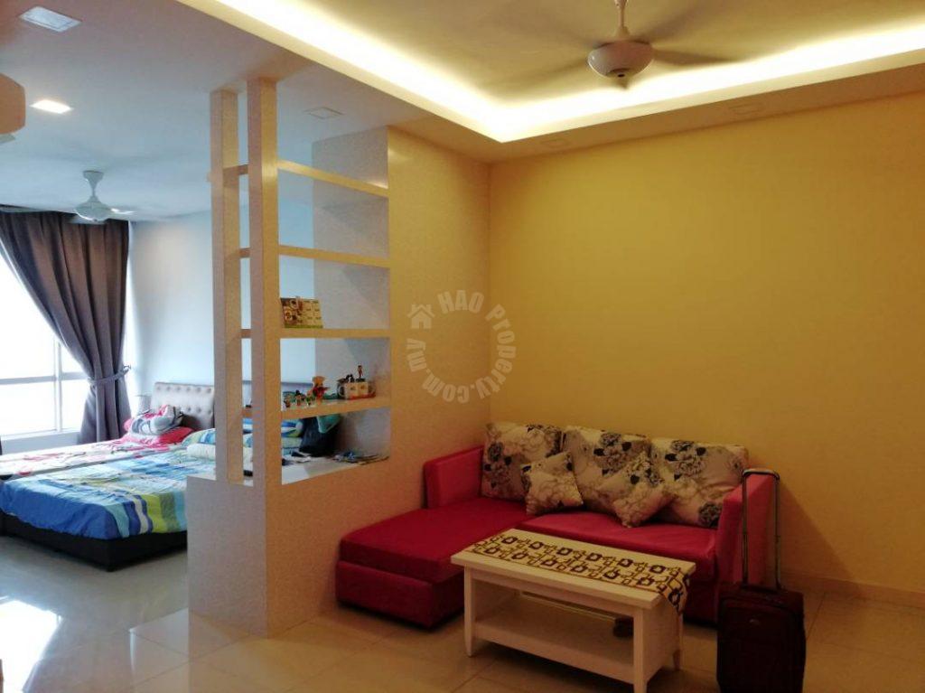 greenfield studio  residential apartment 473 square foot built-up rent at rm 1,100 in greenfield regency service apartment, jalan skudai lama, taman tampoi indah, skudai, johor, malaysia #6162